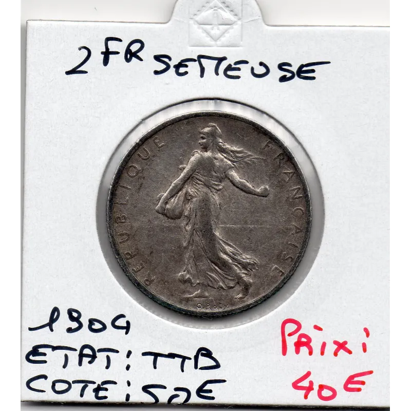 2 Francs Semeuse Argent 1904 TTB 2 Francs Semeuse Argent 1904 TTB