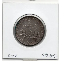 2 Francs Semeuse Argent 1904 TTB