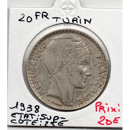 20 francs Turin 1938 Sup-