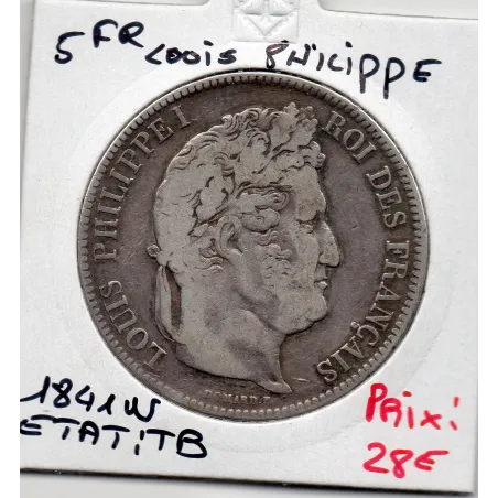 5 francs Louis Philippe 1841 W Lille TB