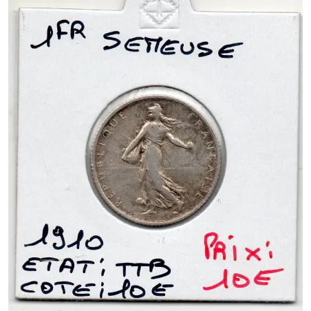 1 franc Semeuse Argent 1910 TTB