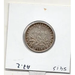 1 franc Semeuse Argent 1910 TTB