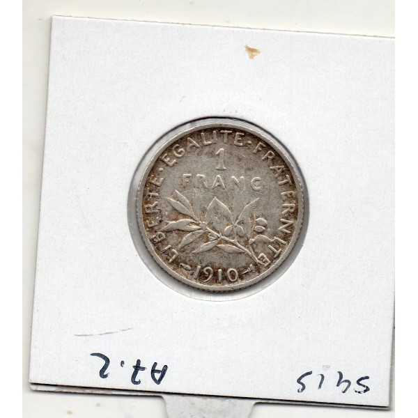 1 franc Semeuse Argent 1910 TTB