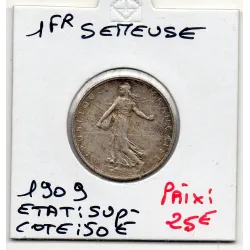 1 franc Semeuse Argent 1909 Sup-