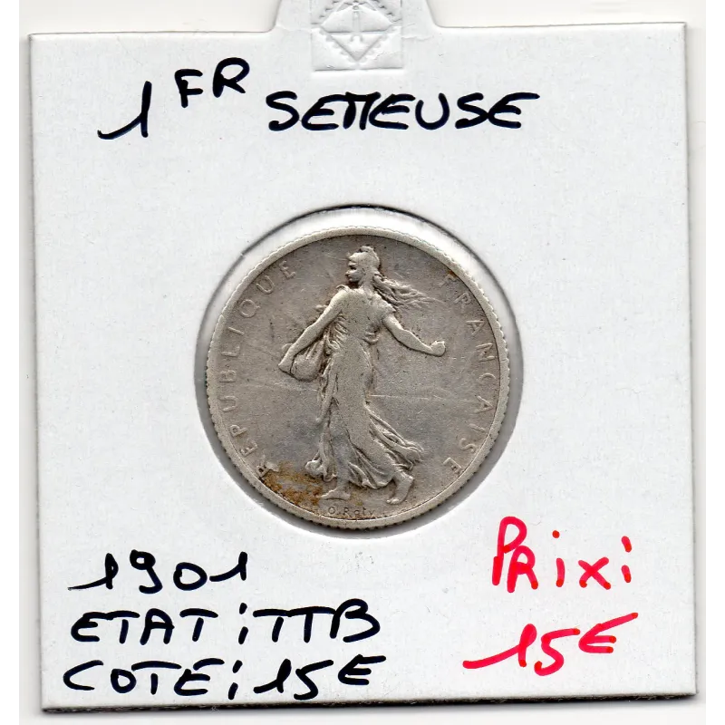 1 franc Semeuse Argent 1901 TTB 1 franc Semeuse Argent 1901 TTB