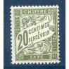 Timbre France Taxes Yvert 31 Type Duval 20c olive  neuf **