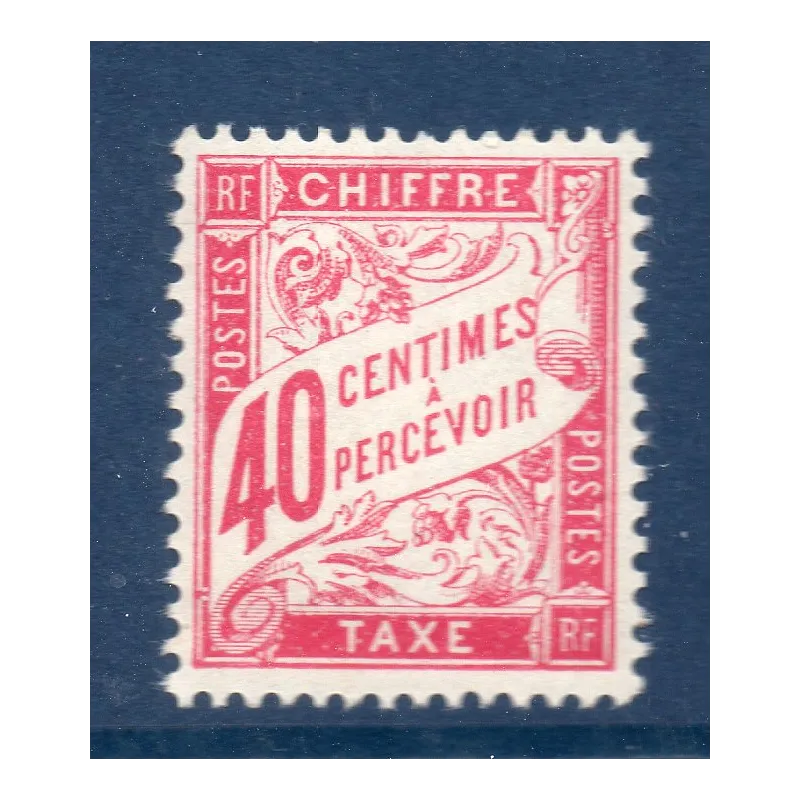 Timbre France Taxes Yvert 35 Type Duval 40c rose neuf **
