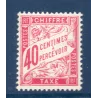 Timbre France Taxes Yvert 35 Type Duval 40c rose neuf **