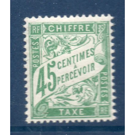 Timbre France Taxes Yvert 36 Type Duval 45c vert neuf **