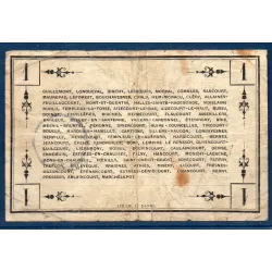 Bon guerre Région Péronne 1 franc, B, 2.9.1915 Pirot 80-414 Billet