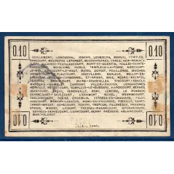 Bon guerre Région Péronne 10 centimes, TTB-, 2.9.1915 Pirot 80-411 Billet