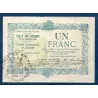 Bon ville Bolbec 1 franc, Sup, 1916 Pirot 76-13 Billet
