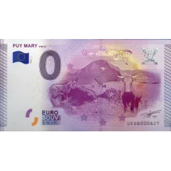 Billet souvenir Puy Mary 0 euro touristique 2015