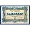Bon ville de Strasbourg 1 franc, Spl, 11.11.1918 Pirot 133-4 Billet