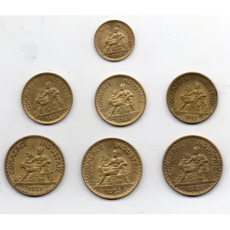 Lot de 7 pièces Commerce et industrie 1921-1923 Sup