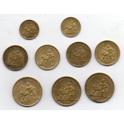 Lot de 9 pièces Commerce et industrie 1921-1924