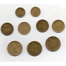 Lot de 9 pièces Commerce et industrie 1921-1924