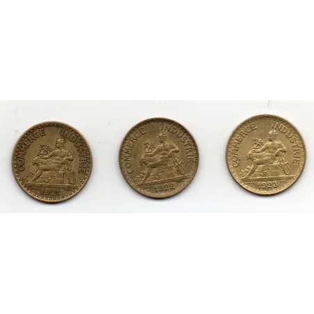 Lot de 3 bon pour 1 franc Commerce et industrie 1921-1923