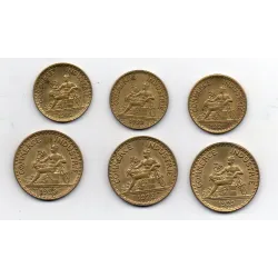 Lot de 6 bon pour 1 et 2 francs Commerce et industrie 1921-1923