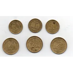 Lot de 6 bon pour 1 et 2 francs Commerce et industrie 1921-1923