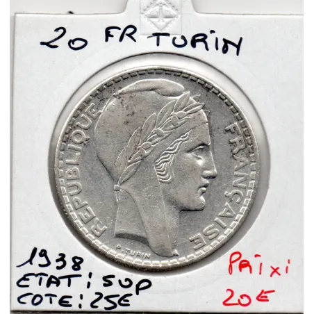 20 francs Turin 1938 Sup