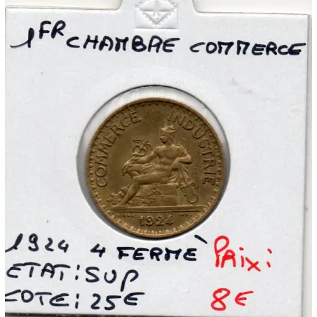 Bon pour 1 franc Commerce Industrie 1924 4 fermé Sup