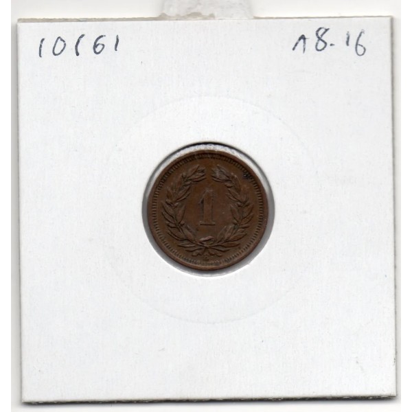 Suisse 1 rappen 1938 TTB, KM.3 Bronze