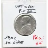 Vatican Pie ou Pivs XII 10 lire 1952 Sup, KM.52 Prudence