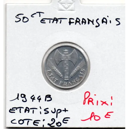50 centimes Francisque Bazor 1944 B Beaumont Sup+