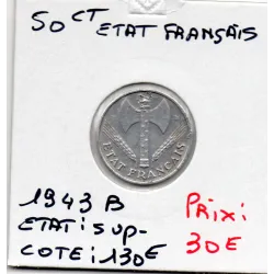 50 centimes Francisque Bazor 1943 B Beaumont Sup-