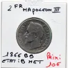 2 francs Napoléon III tête laurée 1866 BB Strasbourg B