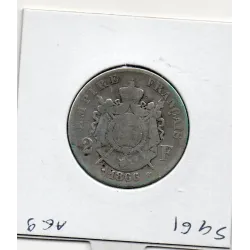 2 francs Napoléon III tête laurée 1866 BB Strasbourg B
