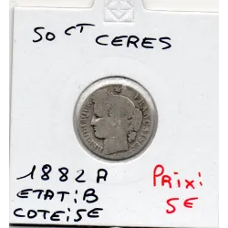 50 centimes Cérès 1882 A Paris B