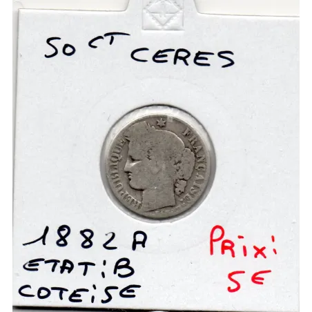 50 centimes Cérès 1882 A Paris B