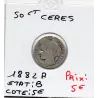 50 centimes Cérès 1882 A Paris B