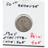 50 centimes Semeuse Argent 1905 TTB-