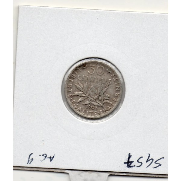 50 centimes Semeuse Argent 1905 TTB-