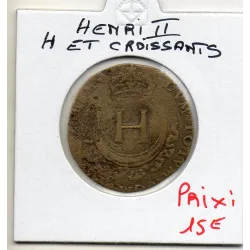 Jeton Henri II, Au H et Croissant, ND TB