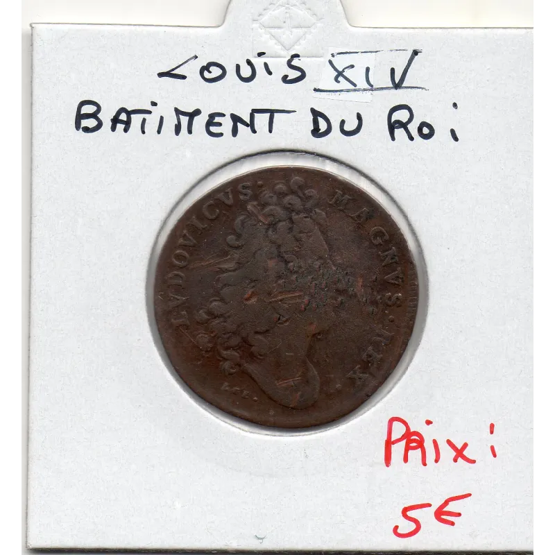 Jeton Louis XIV, Batiments du roi, ND TB feuardent 3055 Jeton Louis XIV, Batiments du roi, ND TB feuardent 3055