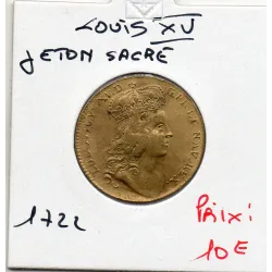 Jeton Sacre de Louis XV 1722 TB+ Feuardent 7894 var