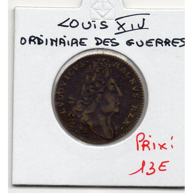 Jeton Louis XIV, ordinaire des guerres, ND TTB feuardent 474
