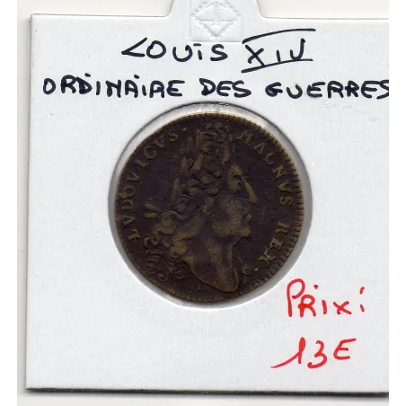 Jeton Louis XIV, ordinaire des guerres, ND TTB feuardent 474