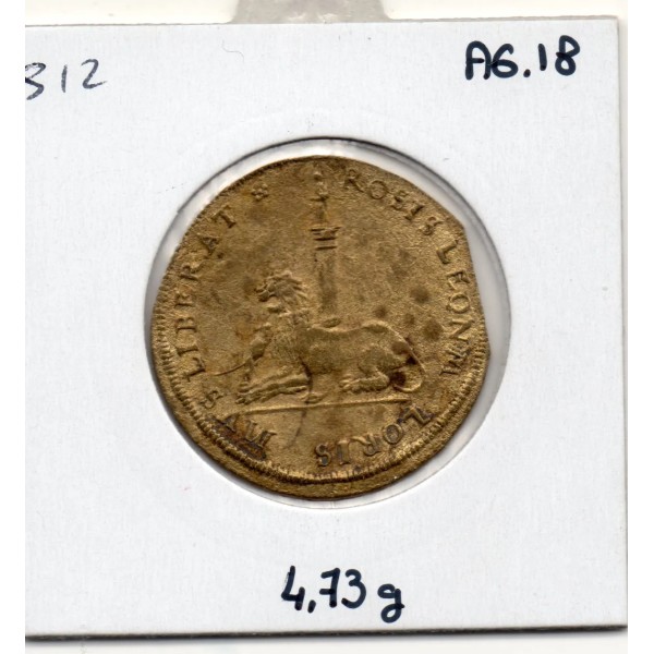 Jeton Provinces unis Liber revinciri leo pernegat 1580 TTB Dugniolle 2800