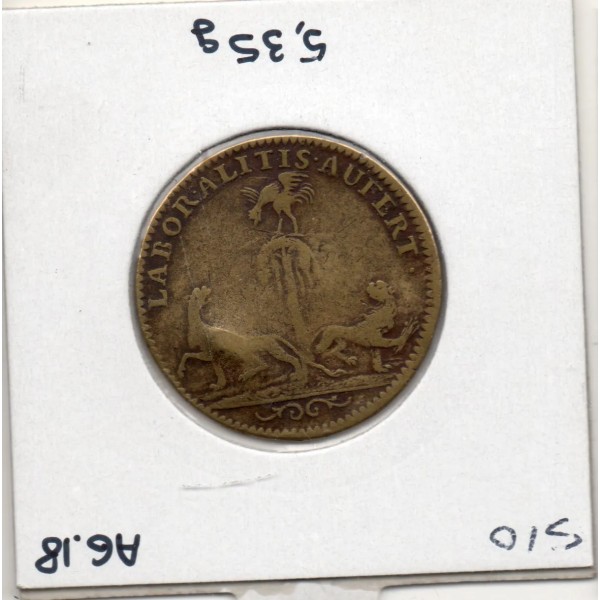 Jeton Louis XIV, Guerre de Succession d'Espagne, ND TB choc feuardent 12812