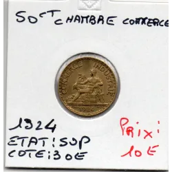 Bon pour 50 centimes Commerce Industrie 1924 Sup