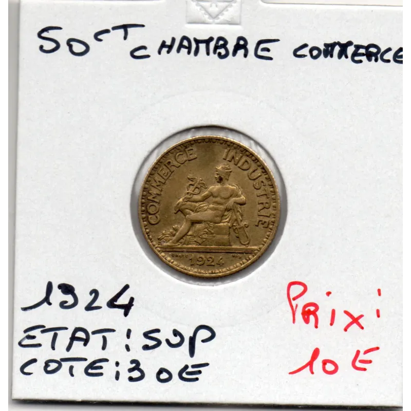 Bon pour 50 centimes Commerce Industrie 1924 Sup Bon pour 50 centimes Commerce Industrie 1924 Sup