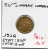 Bon pour 50 centimes Commerce Industrie 1924 Sup