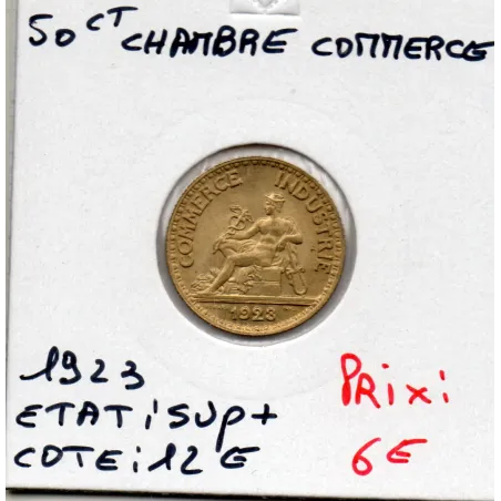 Bon pour 50 centimes Commerce Industrie 1923 Sup+