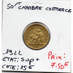 Bon pour 50 centimes Commerce Industrie 1922 Sup+