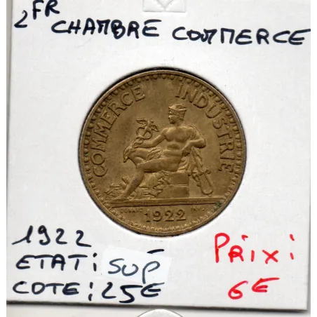 Bon pour 2 francs Commerce Industrie 1922 Sup-